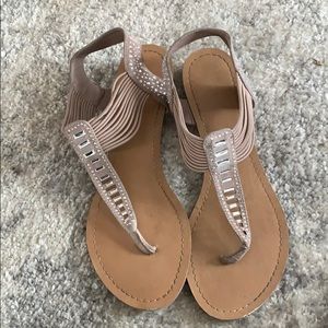 Rose gold sandals